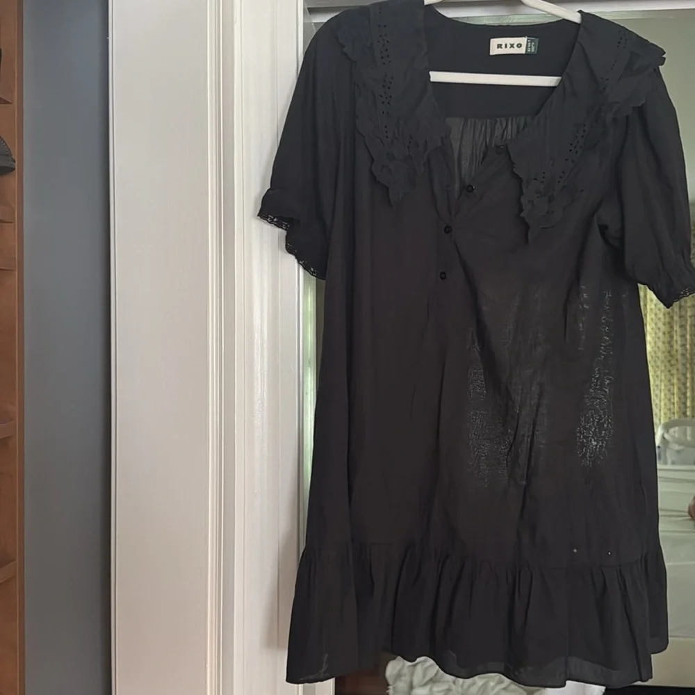 Rixo Nanette black mini dress Medium - Picture 2 of 3
